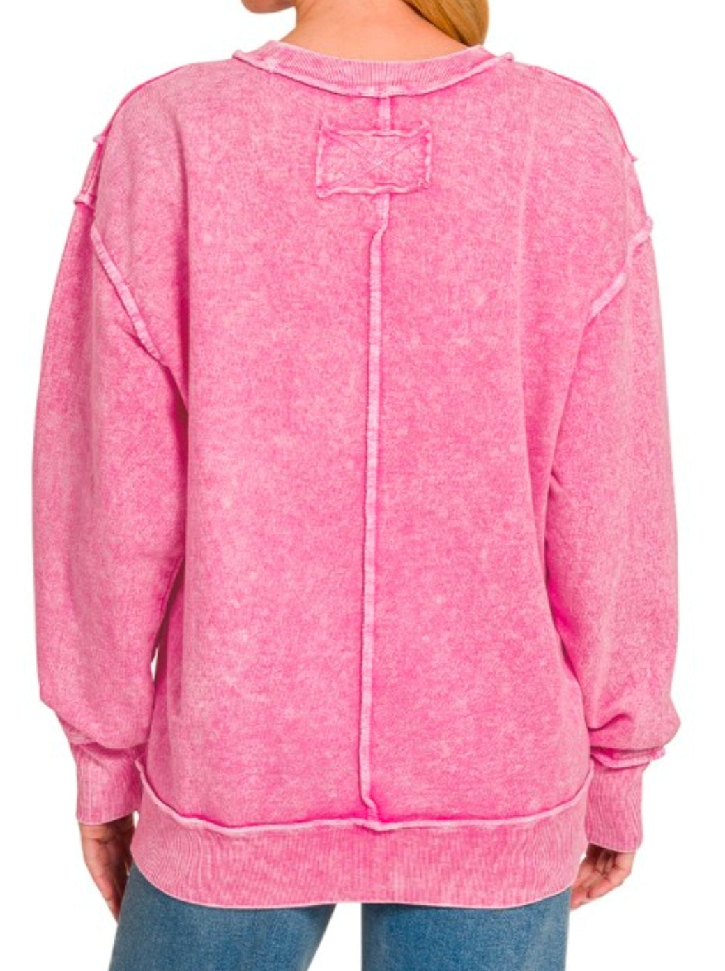 French Terry Exposed-Seam Sweatshirt