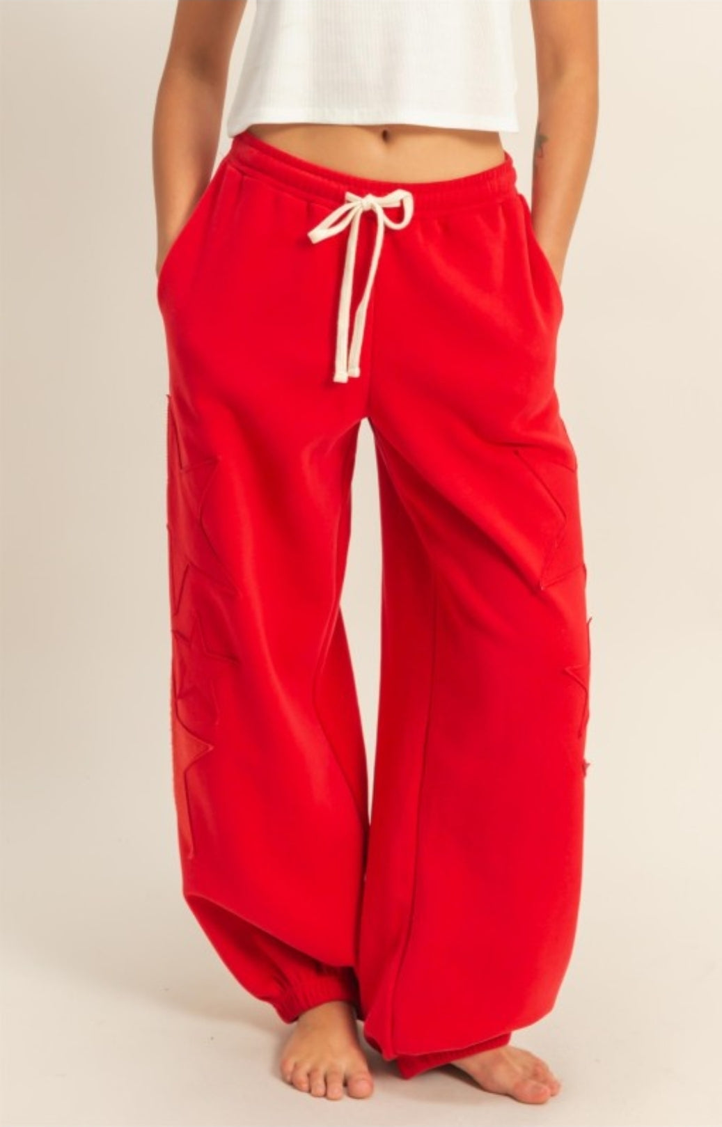 Star Patch Casual Jogger Pants