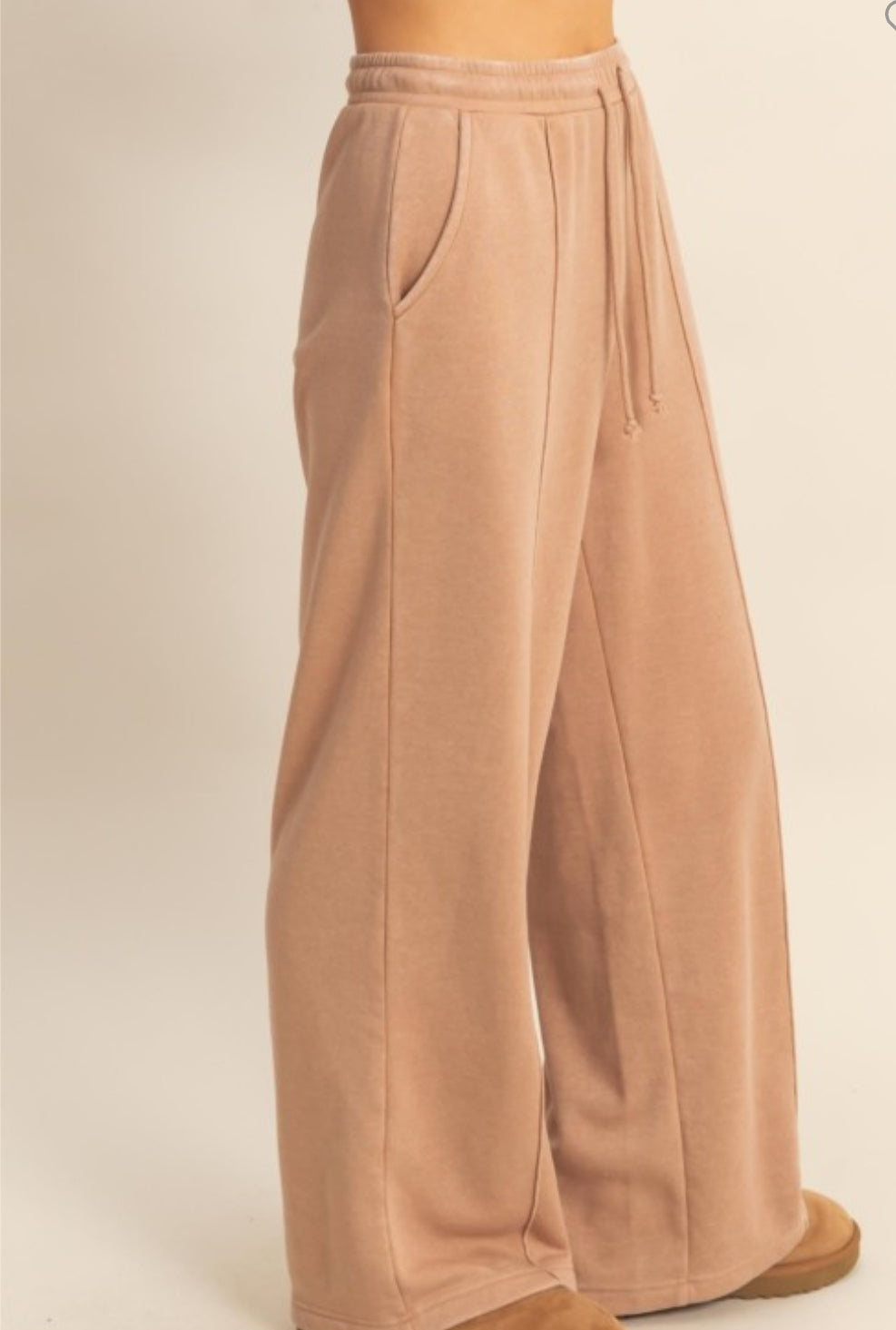 Drawstring Pintuck Sweats