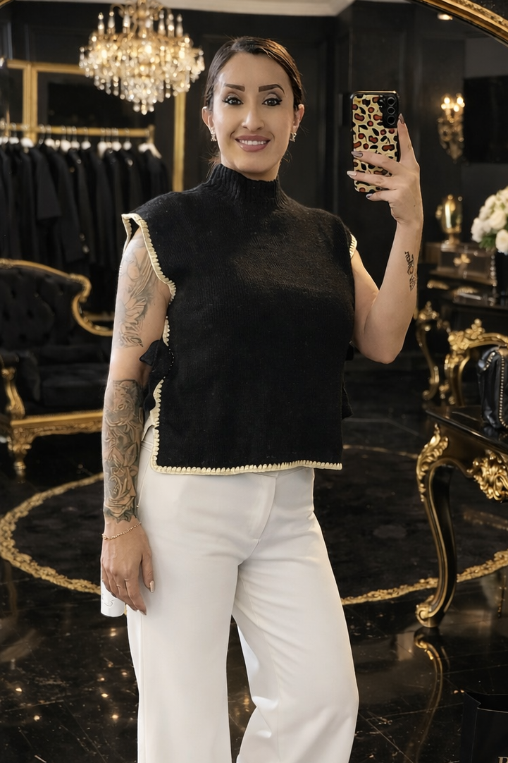 Mock Neck Sweater Top