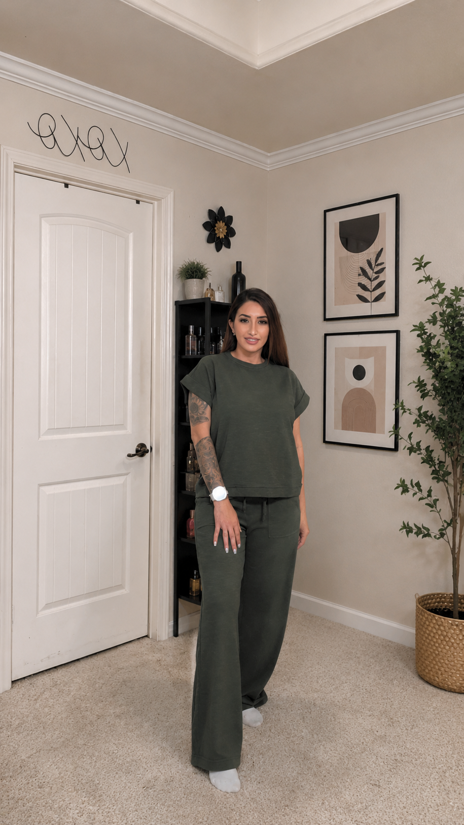 Short Sleeve Tee & Long Pant Set