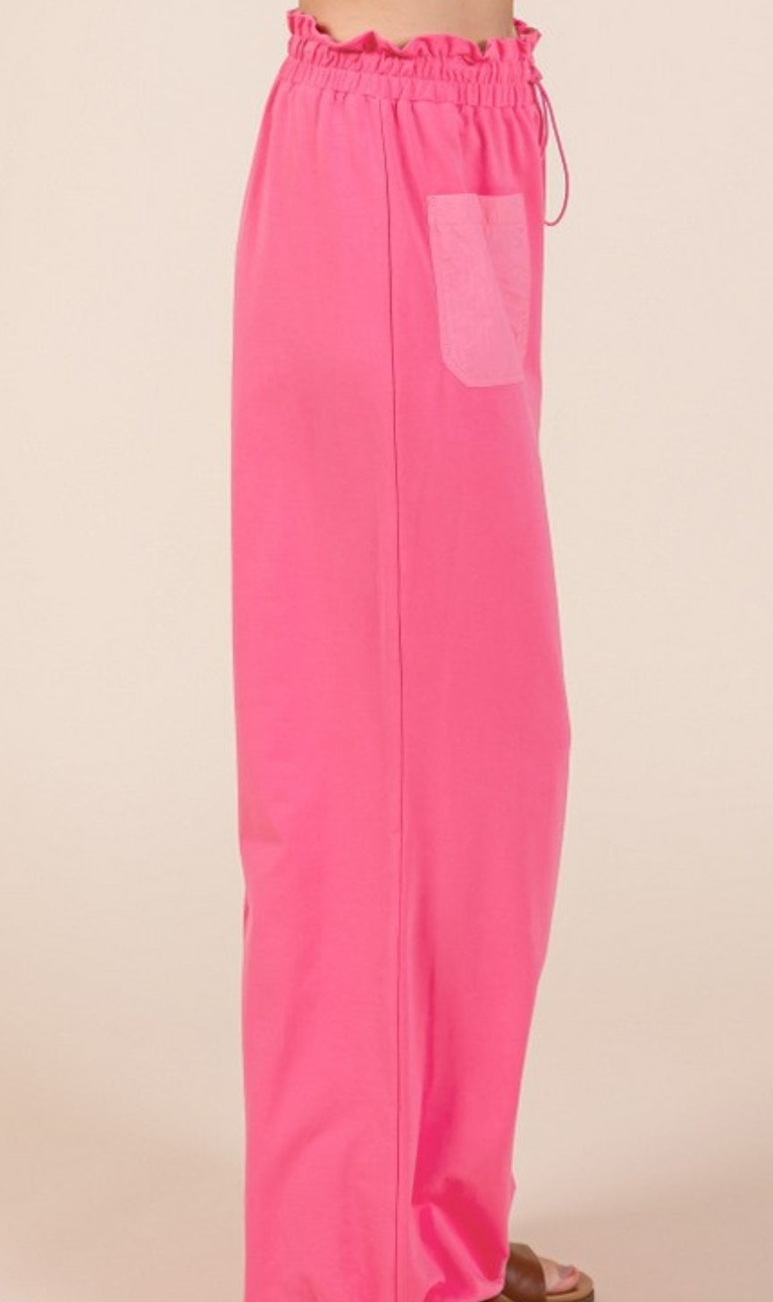 Solid Drawstring  Waist Jogger Pants