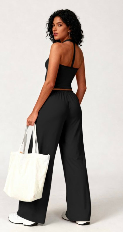 2pc Crop Tank Pant Set