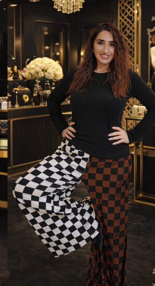 Split Decision Checkered Pants