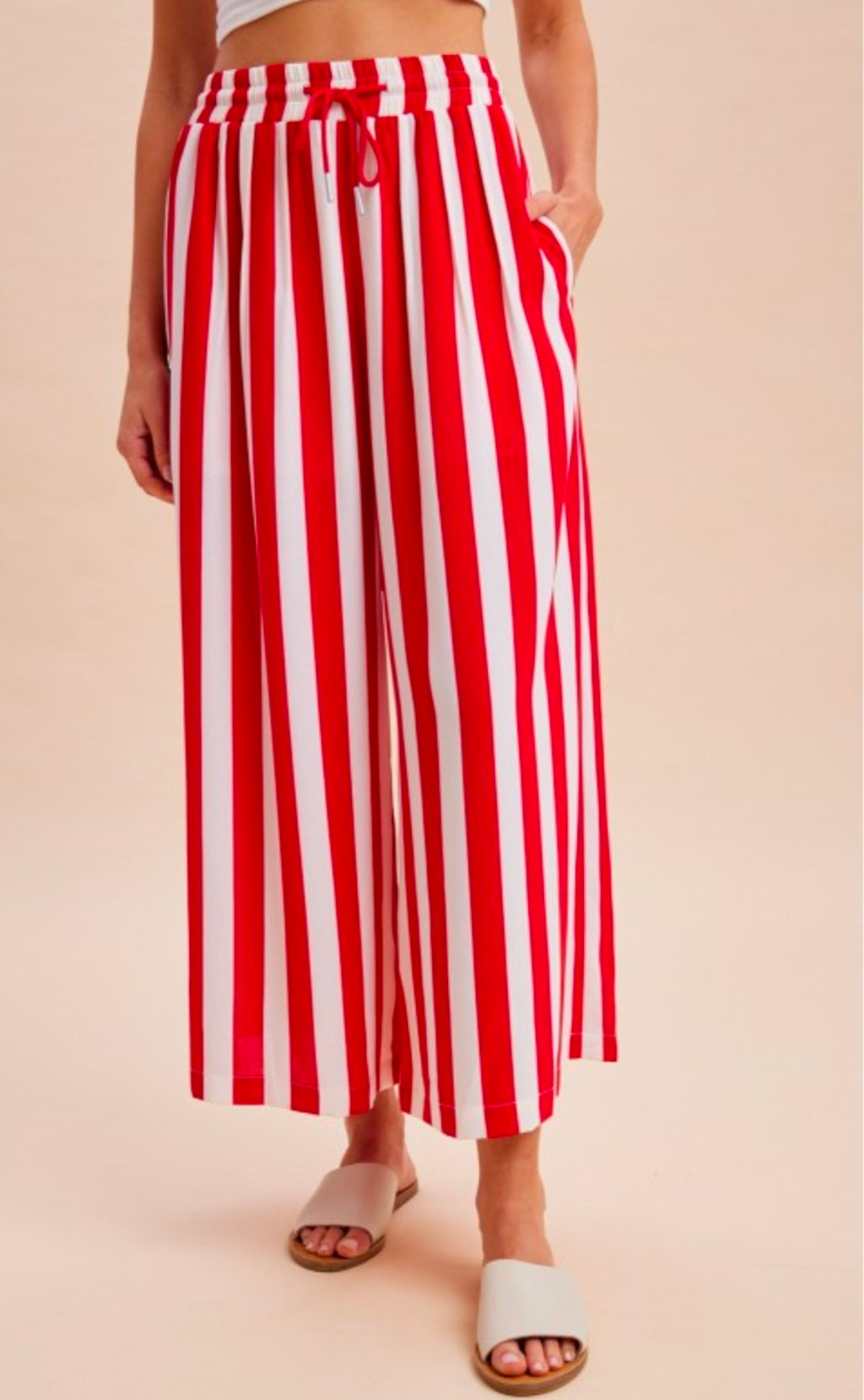 Stripe Wide Leg Pants