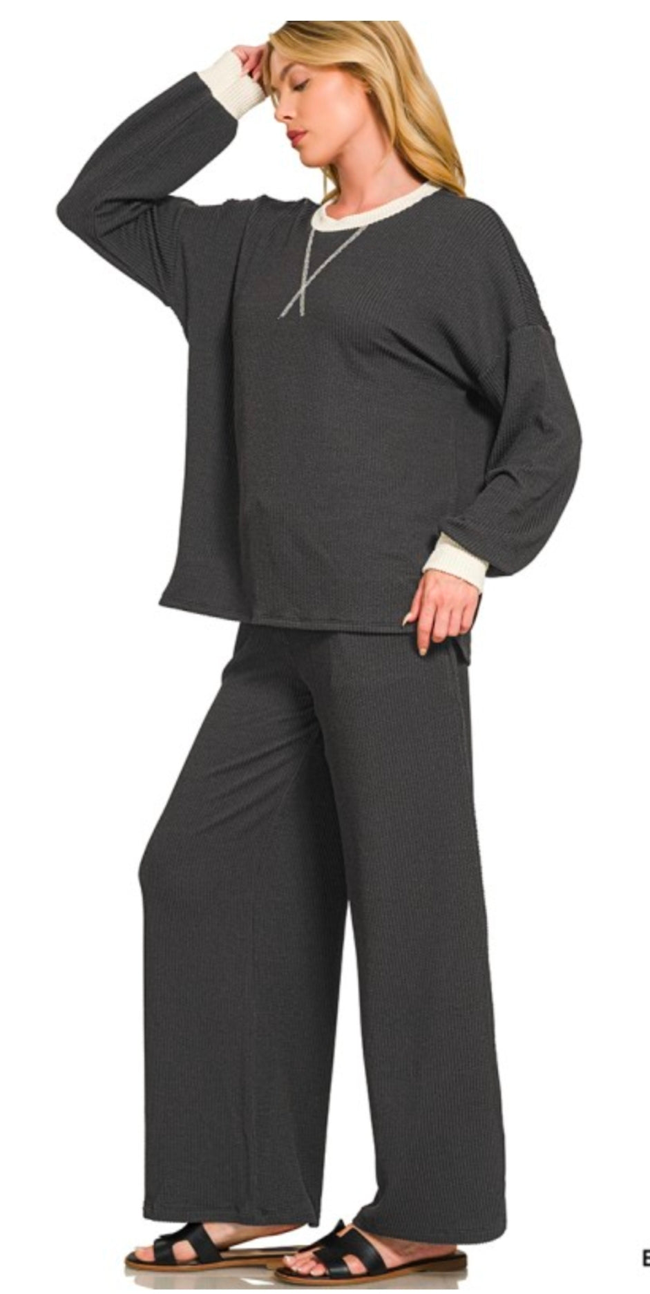 Round Neck Pullover Pant Set