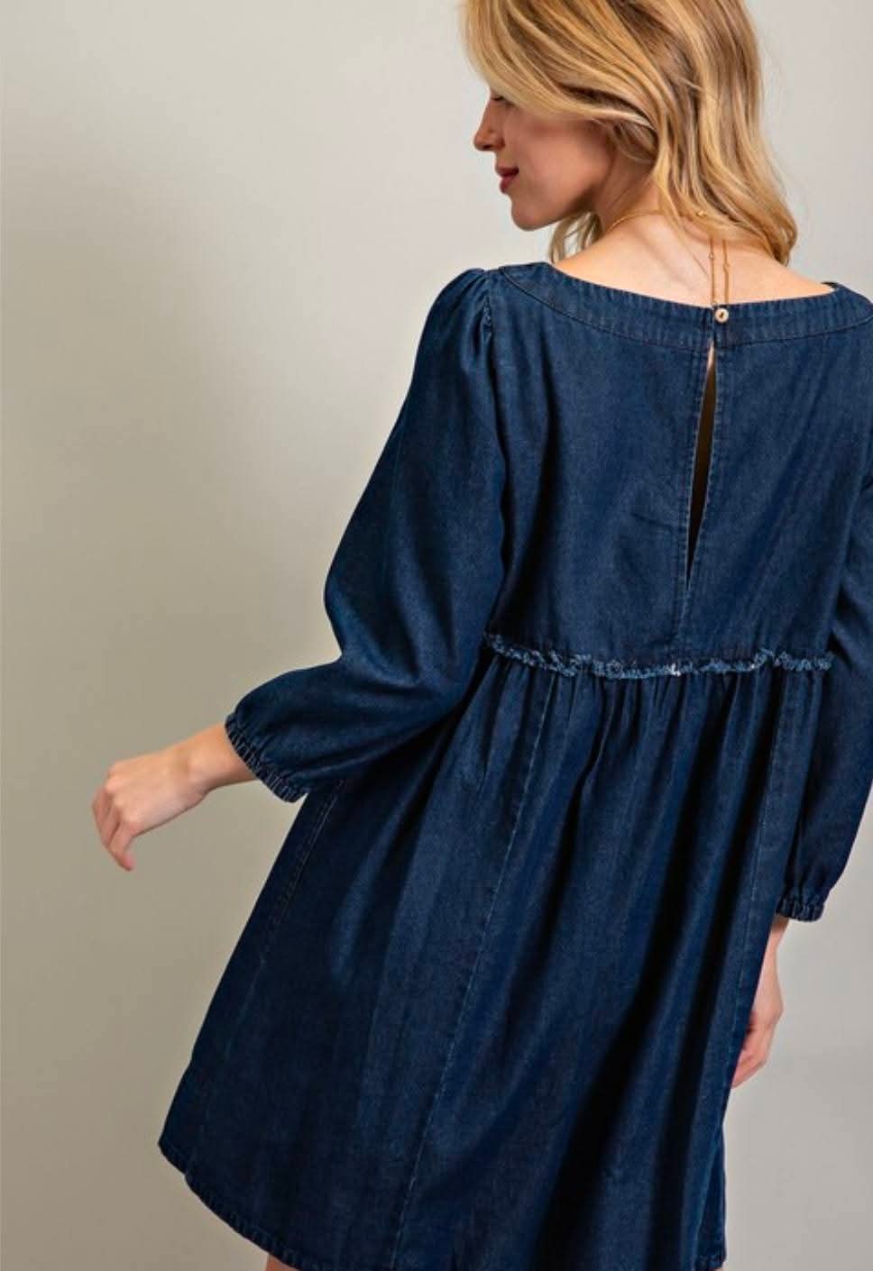 Babydoll Denim Mini Dress