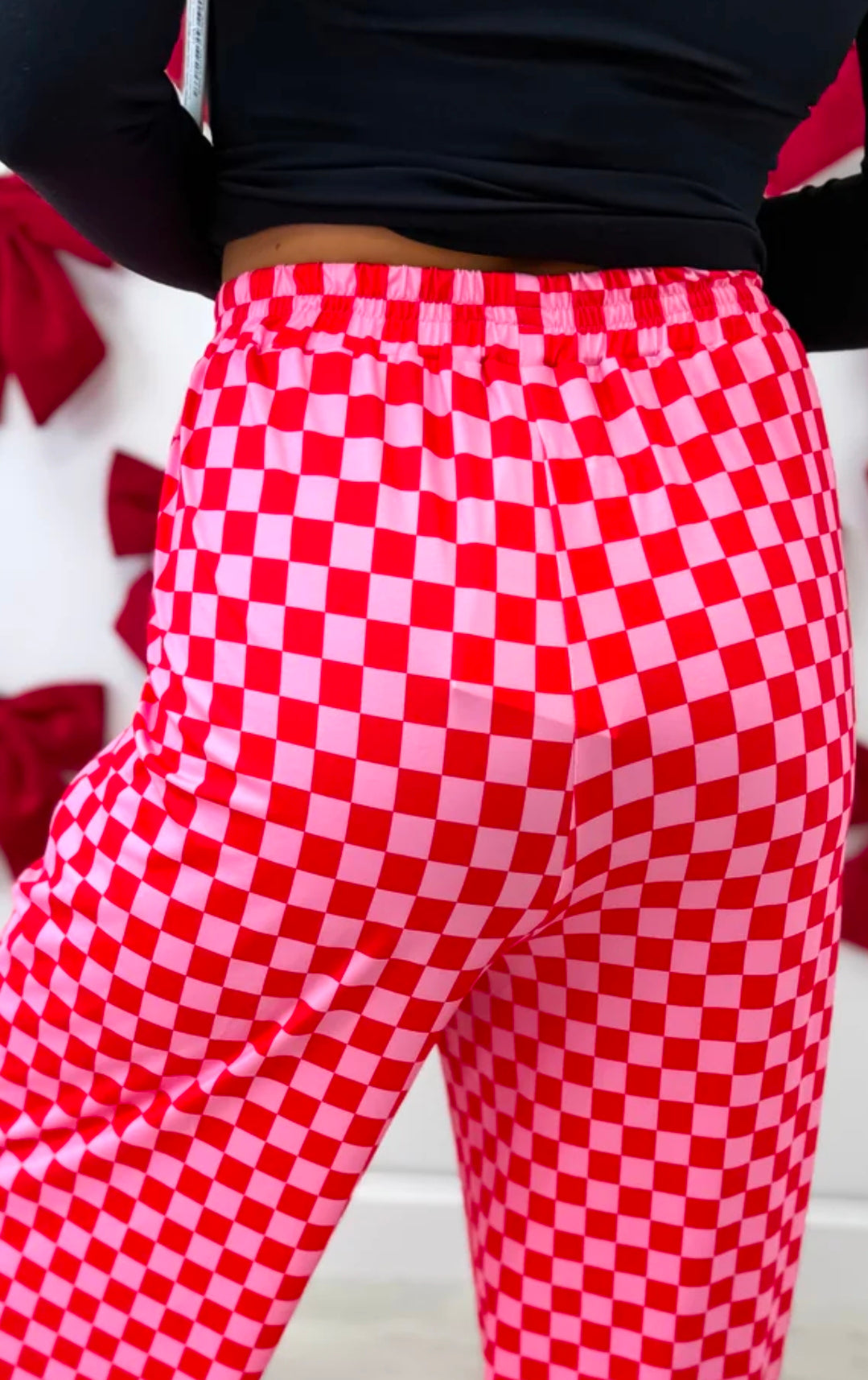 Pink & Red Checkered Pants