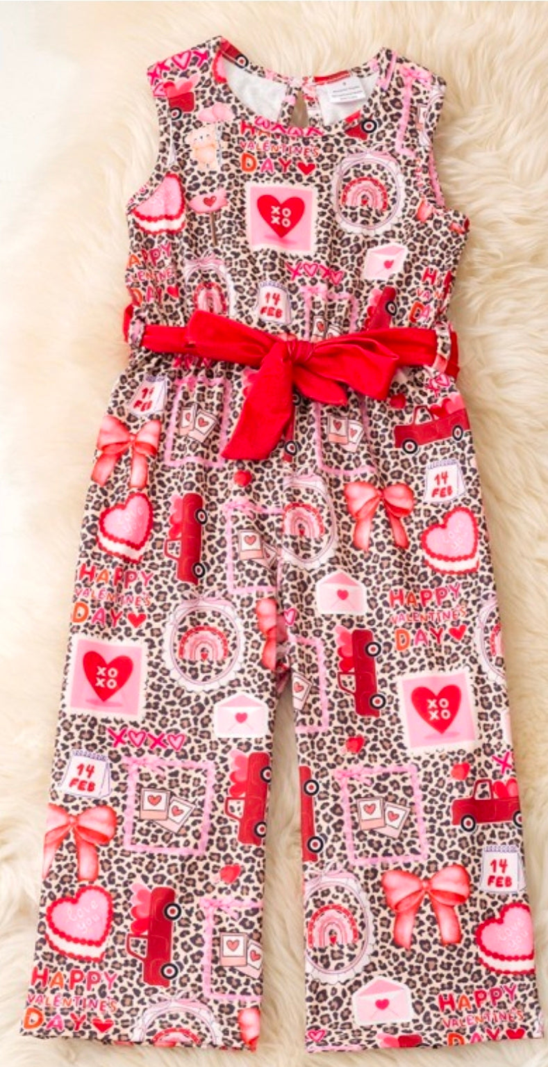 Cheetah Valentines Jumpsuit