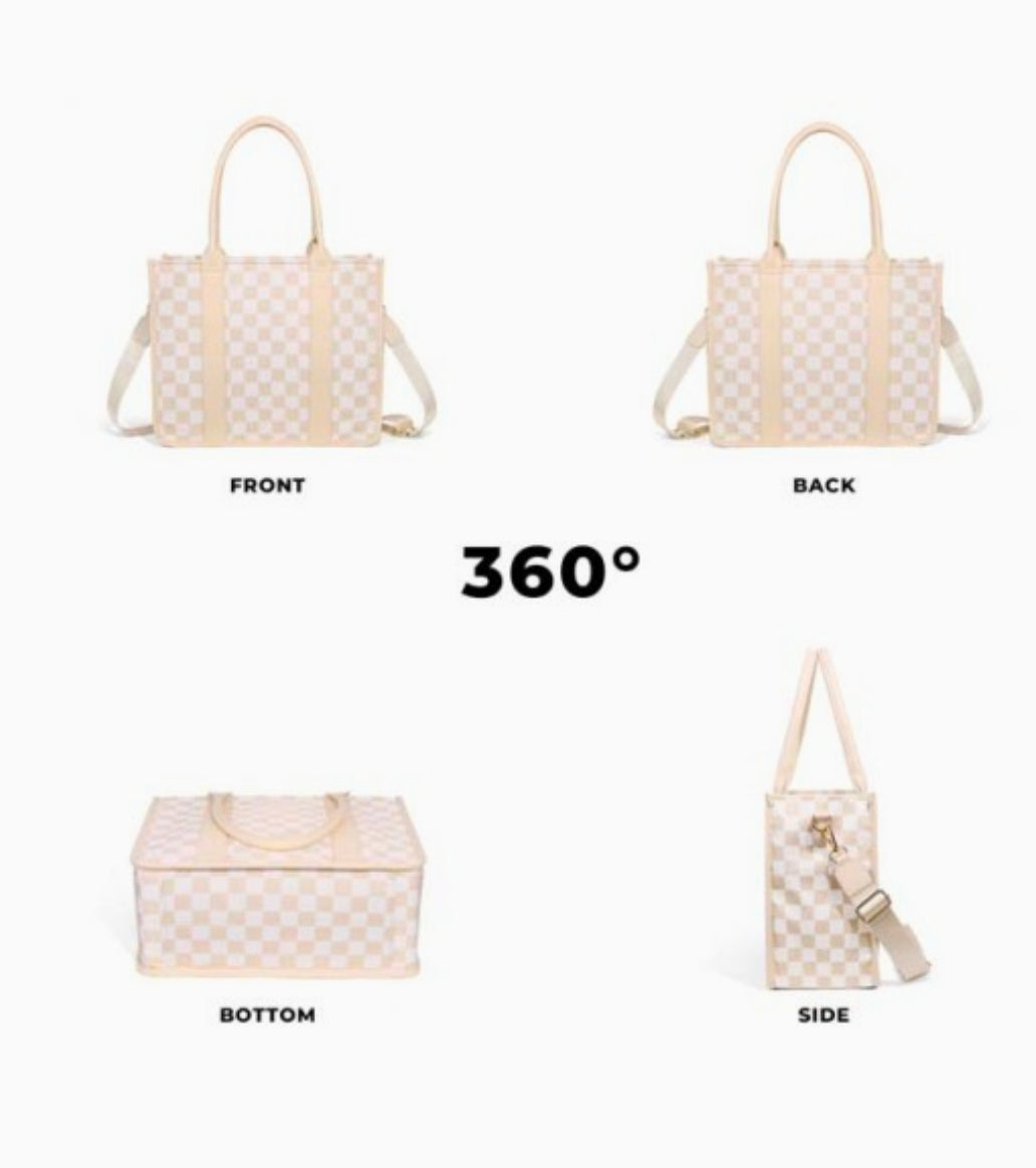 Dallas Checkered Tote Bag