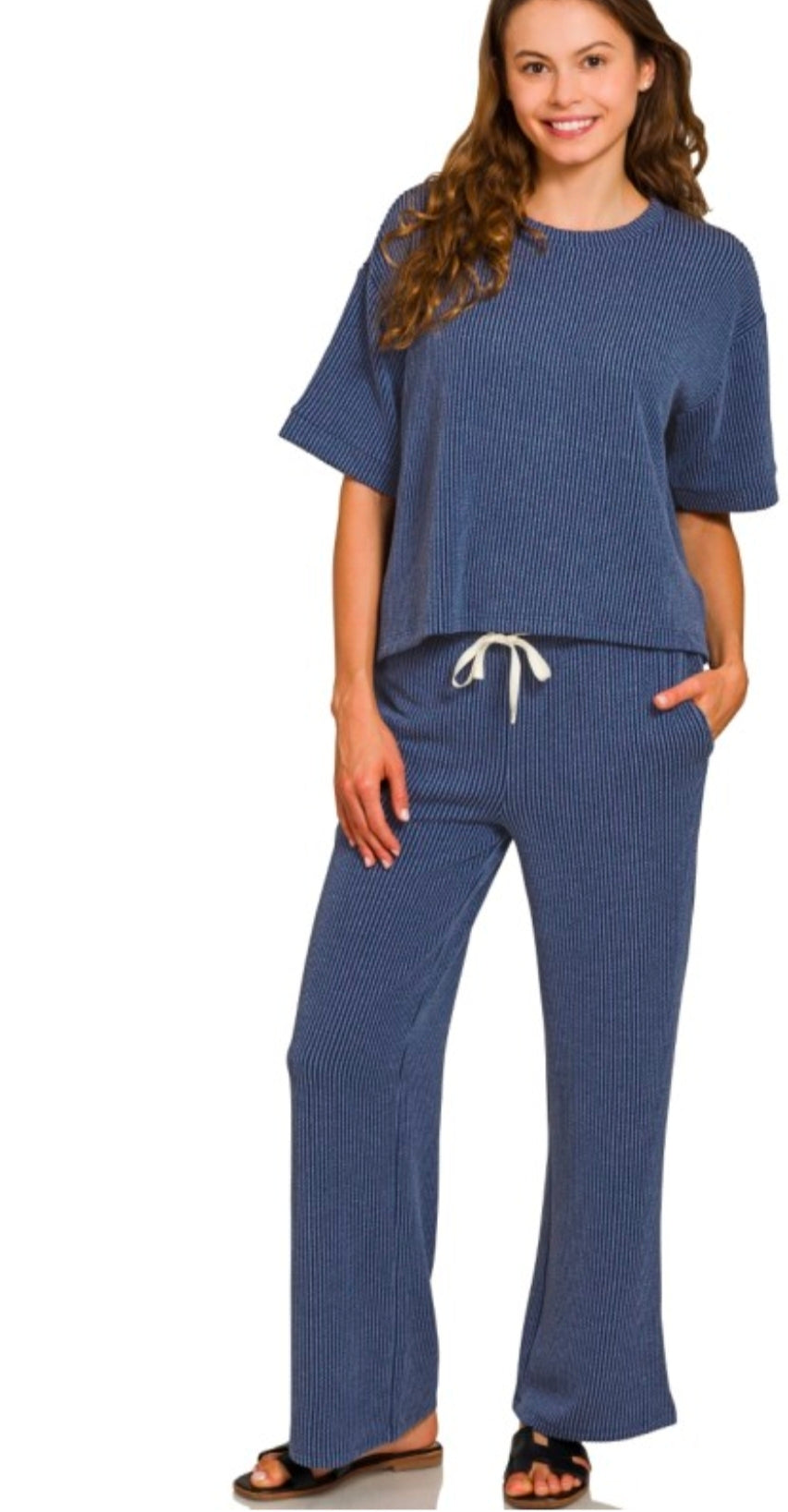 Ribbed 2pc Pant Set
